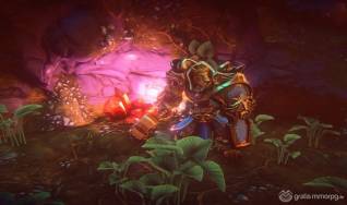 Kerra warrior in a subterranean crystal cave