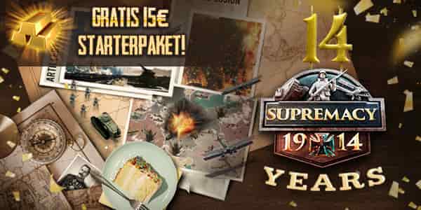 Supremacy 1914 Starter Pack zur Feier des 14. Jubiläums